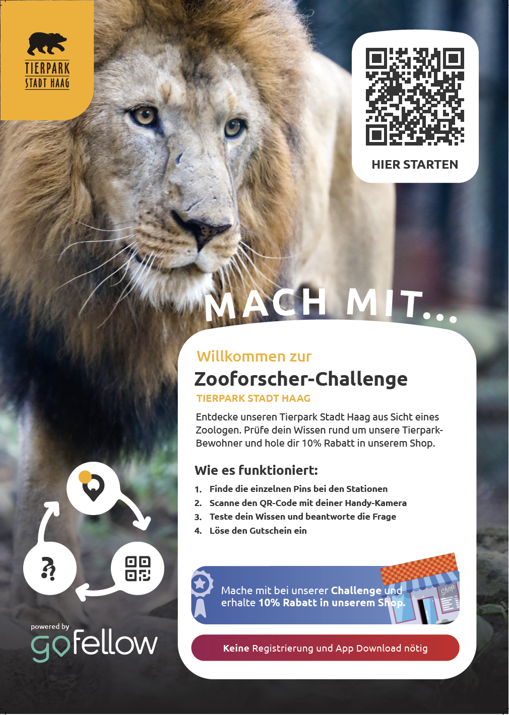 Beitragsbild für INTERAKTIVE CHALLENGE - Neue Attraktion im Haager Tierpark